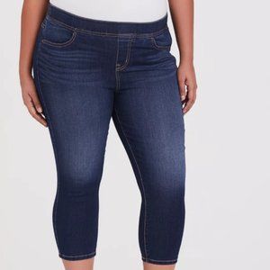CROP LEAN JEAN- SUPER STRETCH MEDIUM WASH